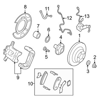 Mazda OE - Rear Suspension - Brake Components (Grand Touring / R3 / Sport)