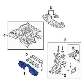Mazda OE - Rear Center Floor Pan Crossmember