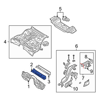 Mazda OE - Rear Center Floor Pan Crossmember