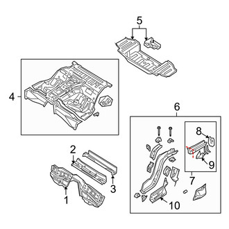 Mazda OE - Rear Body & Floor - Floor & Rails