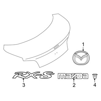 Mazda OE - Trunk Lid - Exterior Trim