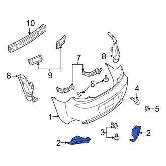 Mazda OE - Rear Left Bumper Guard