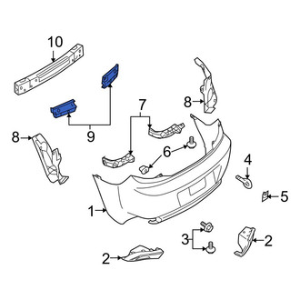 Mazda OE - Rear Left Bumper Impact Absorber