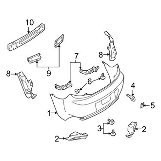 Mazda OE - Rear Bumper - Bumper & Components