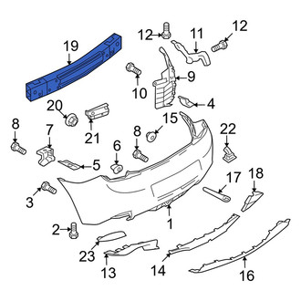 Mazda OE - Rear Bumper Cover Reinforcement Beam
