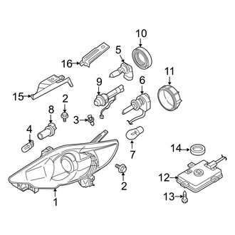 Mazda OE - Front Lamps - Headlamps (With HID)