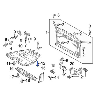 Mazda OE - Radiator Support Splash Shield Bolt