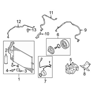 Mazda OE - Air Conditioner & Heater - Condenser, Compressor & Lines
