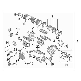 Mazda OE - Air Conditioner & Heater - Evaporator & Heater Components (With Auto Temp Control)