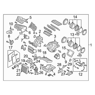 Mazda OE - Air Conditioner & Heater - Evaporator & Heater Components