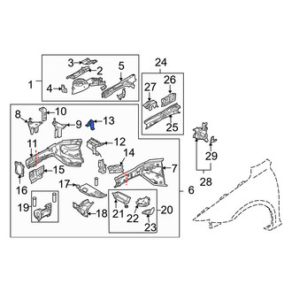 Mazda OE - Front Left Frame Side Member Brace