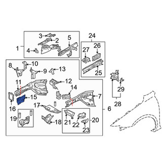Mazda OE - Front Left Frame Side Member Reinforcement
