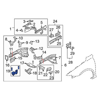 Mazda OE - Front Right Frame Rail End