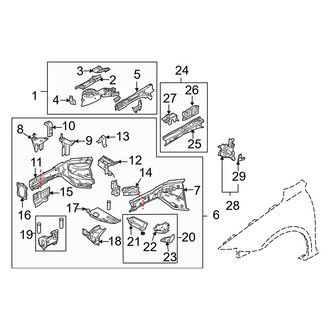Mazda OE - Front Left Floor Pan Reinforcement