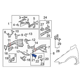 Mazda OE - Front Right Floor Pan Reinforcement