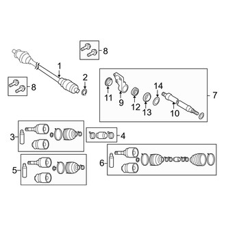 Mazda OE - Front Suspension - Drive Axles