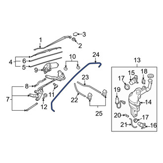 Mazda OE - Front Windshield Washer Hose