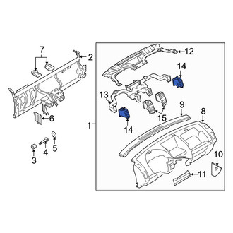 Mazda OE - Left Outer Instrument Panel Air Duct