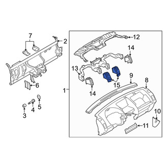 Mazda OE - Left Inner Instrument Panel Air Duct