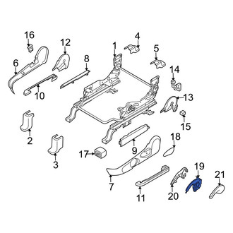 Mazda OE - Left Inner Seat Height Adjuster Handle