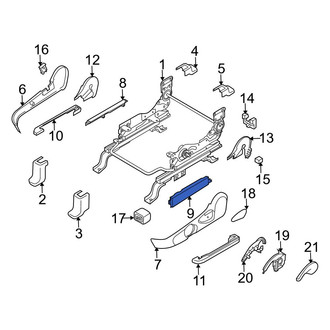 Mazda OE - Front Left Outer Seat Track Cover