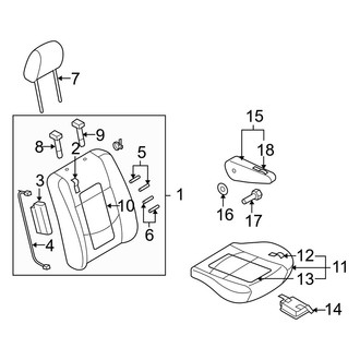 Mazda OE - Seats & Tracks - Front Seat Components