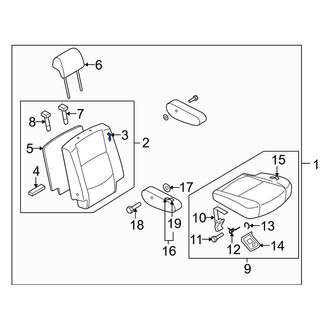 Mazda OE - Center Right Seat Back Cushion Cover