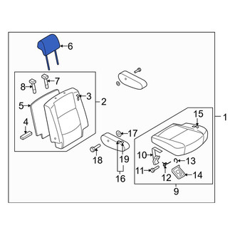 Mazda OE - Center Left Headrest
