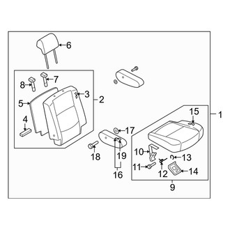 Mazda OE - Seats & Tracks - Second Row Seats (Passenger Side)