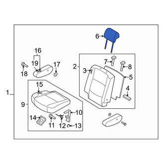 Mazda OE - Center Left Headrest