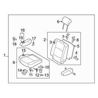 Mazda OE - Seats & Tracks - Second Row Seats (Driver Side)