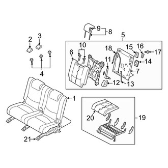 Mazda OE - Seats & Tracks - Rear Seat Components (Bench Seat)