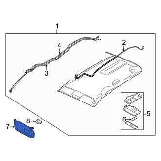 Mazda OE - Left Sun Visor