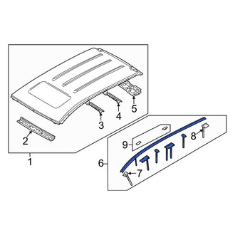 Mazda OE - Right Roof Molding