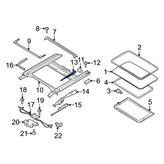 Mazda OE - Right Sunroof Slide
