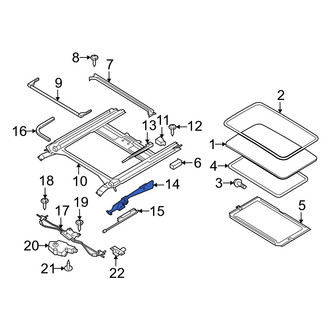 Mazda OE - Front Left Sunroof Guide Jaw