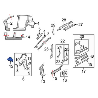 Mazda OE - Left Body A-Pillar Reinforcement Plate