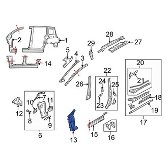 Mazda OE - Left Body A-Pillar Reinforcement