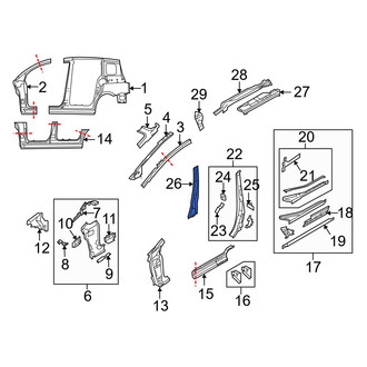 Mazda OE - Left Inner Body B-Pillar