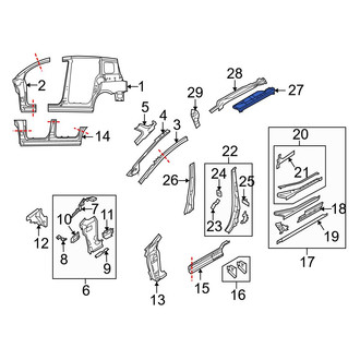 Mazda OE - Left Roof Side Rail Reinforcement