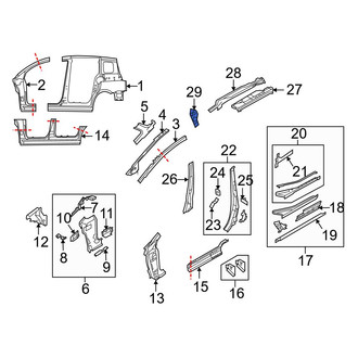 Mazda OE - Left Roof Side Rail Reinforcement