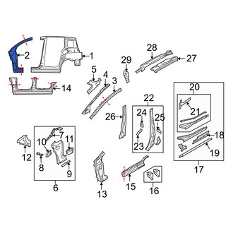 Mazda OE - Left Inner Body A-Pillar