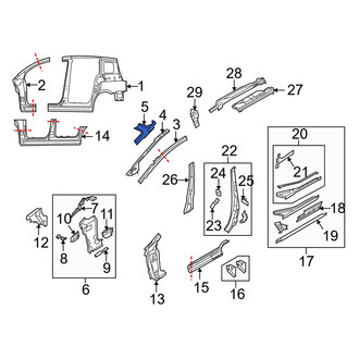 Mazda OE - Right Inner Body A-Pillar Reinforcement