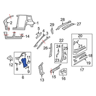 Mazda OE - Left Body A-Pillar Reinforcement Plate
