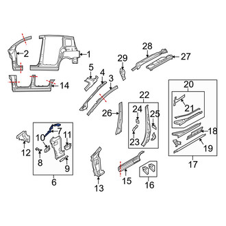 Mazda OE - Right Body A-Pillar Reinforcement Plate
