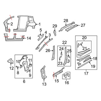 Mazda OE - Pillars, Rocker & Floor - Center Pillar