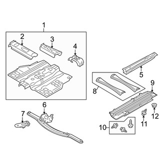 Mazda OE - Pillars, Rocker & Floor - Floor & Rails
