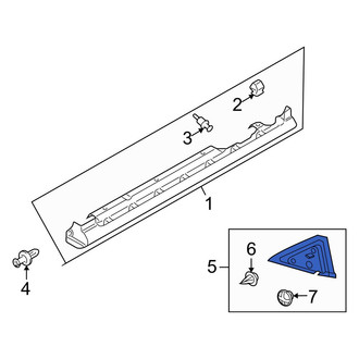 Mazda OE - Right Body B-Pillar Molding