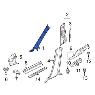 Mazda OE - Left Body A-Pillar Trim Panel