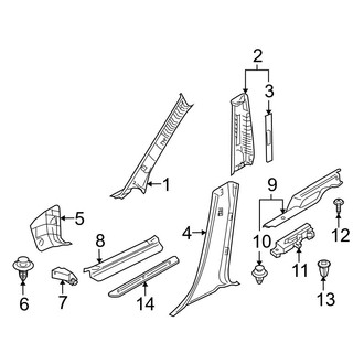 Mazda OE - Pillars, Rocker & Floor - Interior Trim